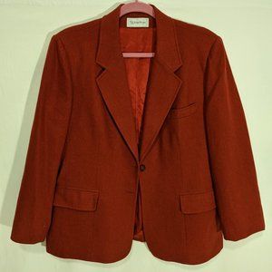 Evan Picone Vintage Wool Blazer Brick Red
